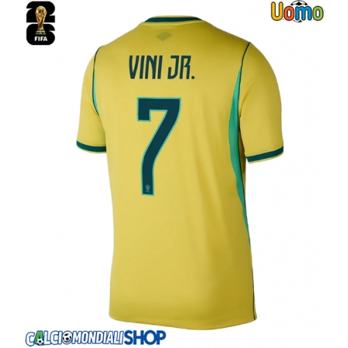 Maglie da calcio Brasile Vinicius Junior #7 Prima Maglia Mondiali 2026  Manica Corta